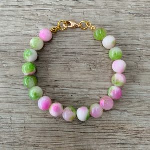 Värikäs Jade rannekoru